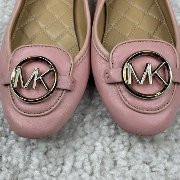 Michael Kors Lillie Moc Pink Leather Ballet Flats - Picture 7 of 8